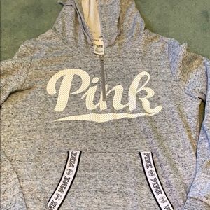 quarter zip hooded sweatshirt